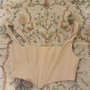Princess Polly Cream Corset Top